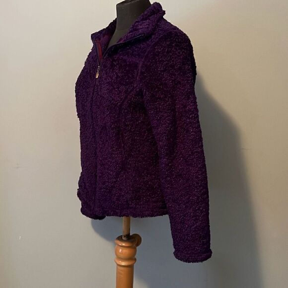 L. L. Bean Women's Full Zipper Teddy Mock Neck Jacket - Picture 3 of 7
